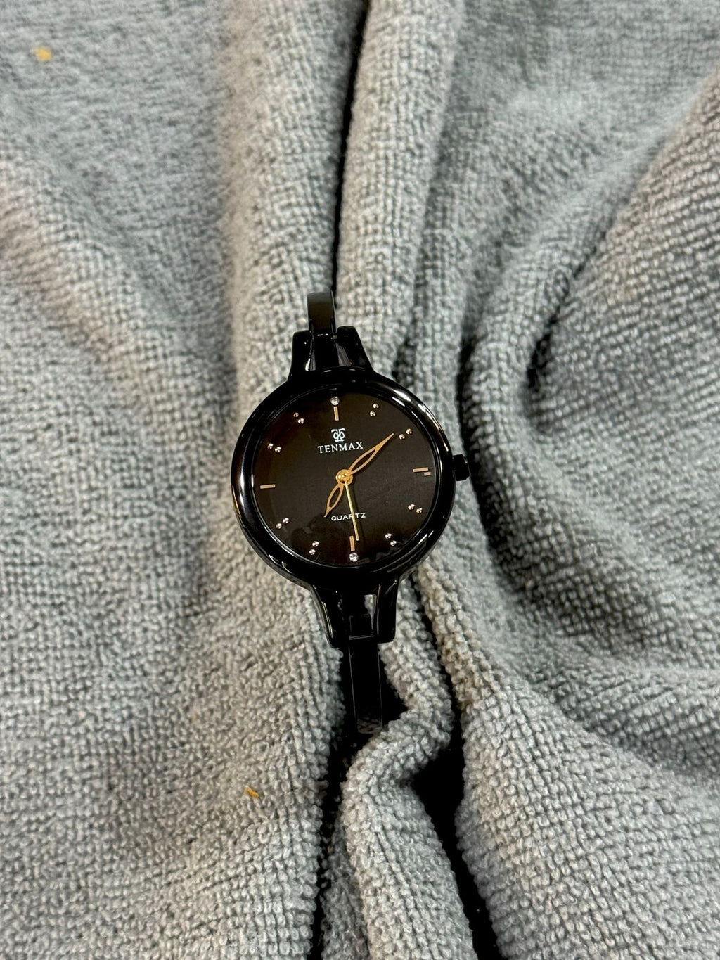 Black Bangle Watch for Women