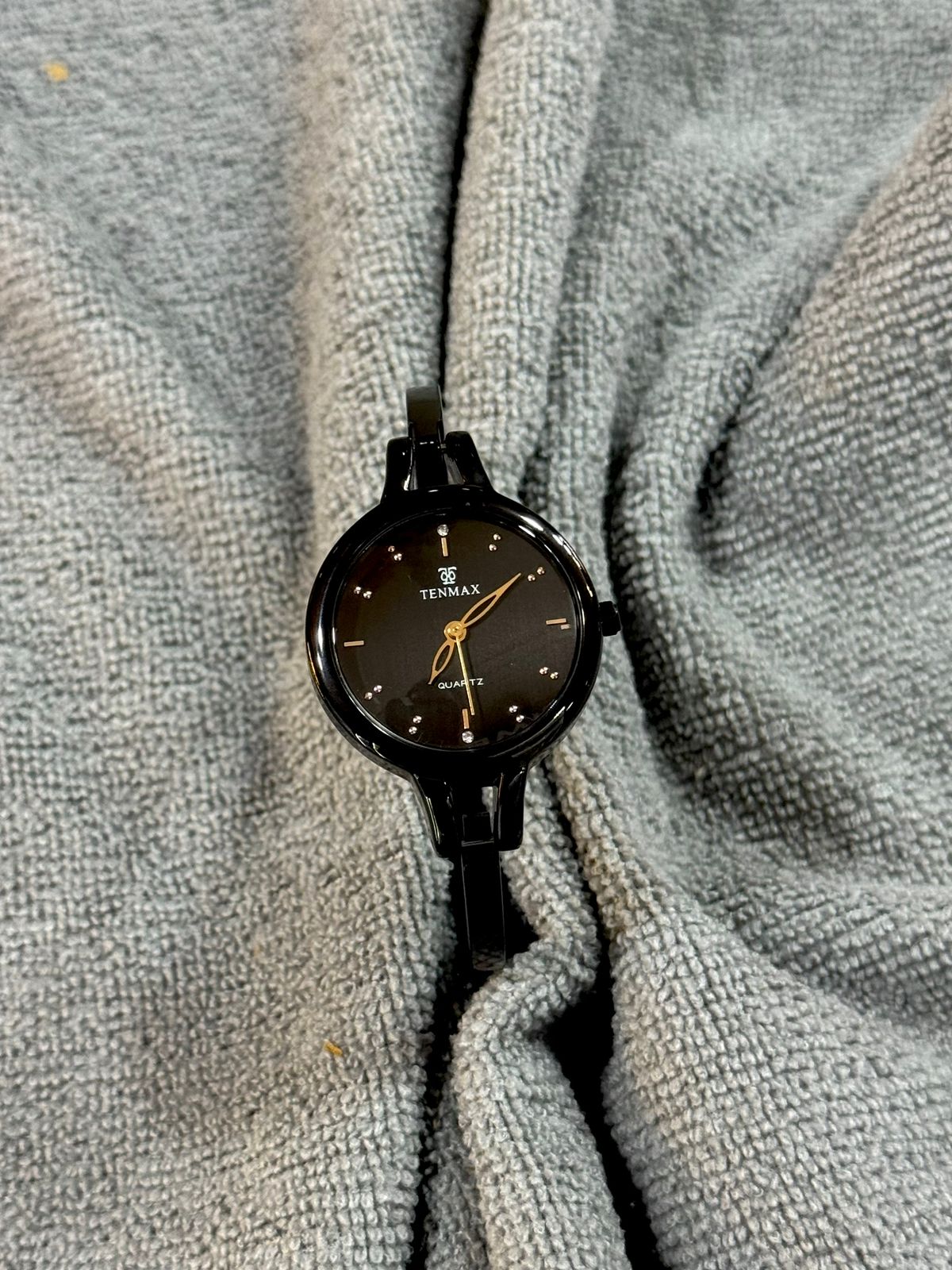 Black Bangle Watch for Women