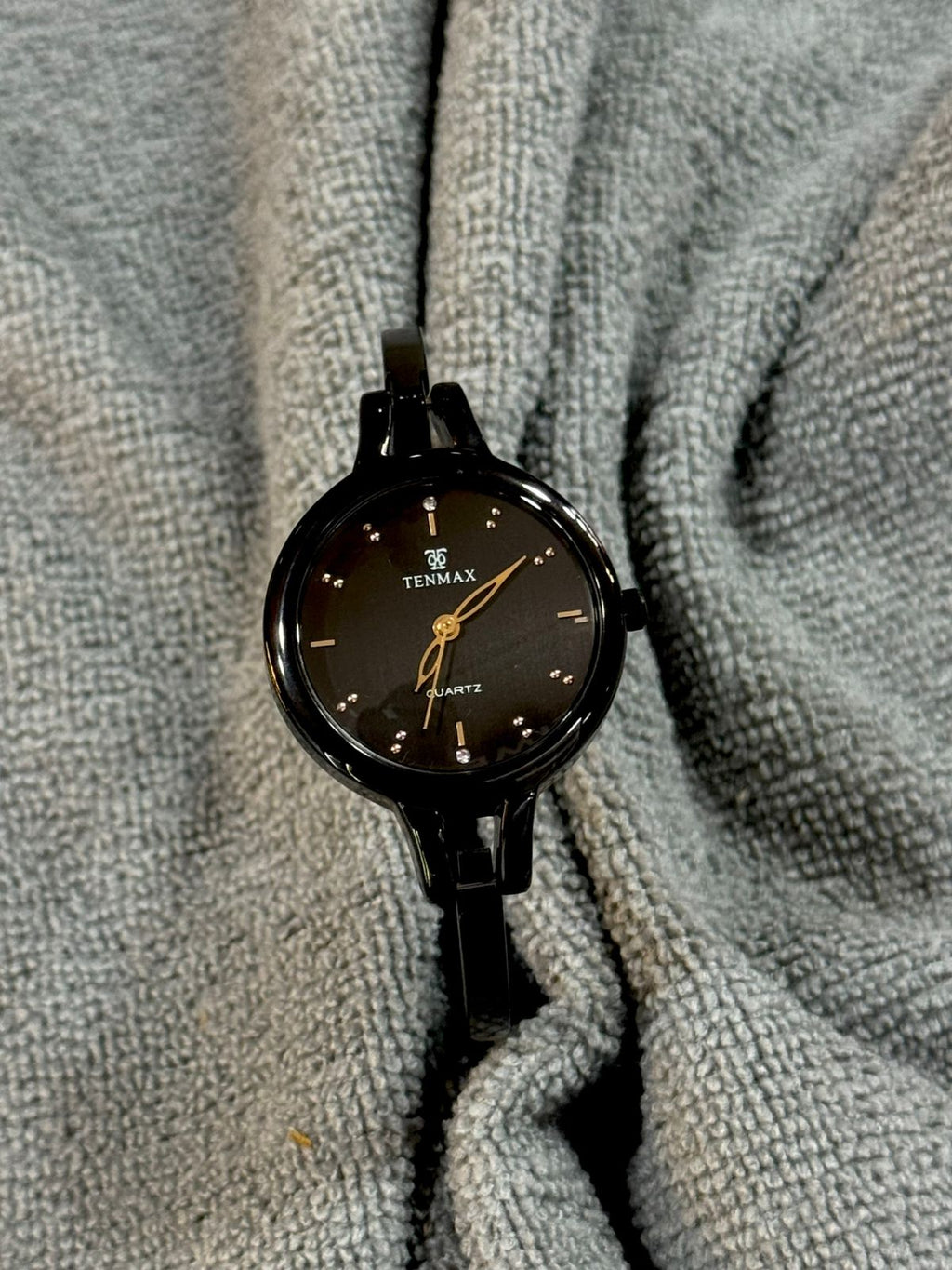 Black Bangle Watch for Women
