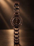 Sonic Ring Dial Ladies Watches_Coffee Brown