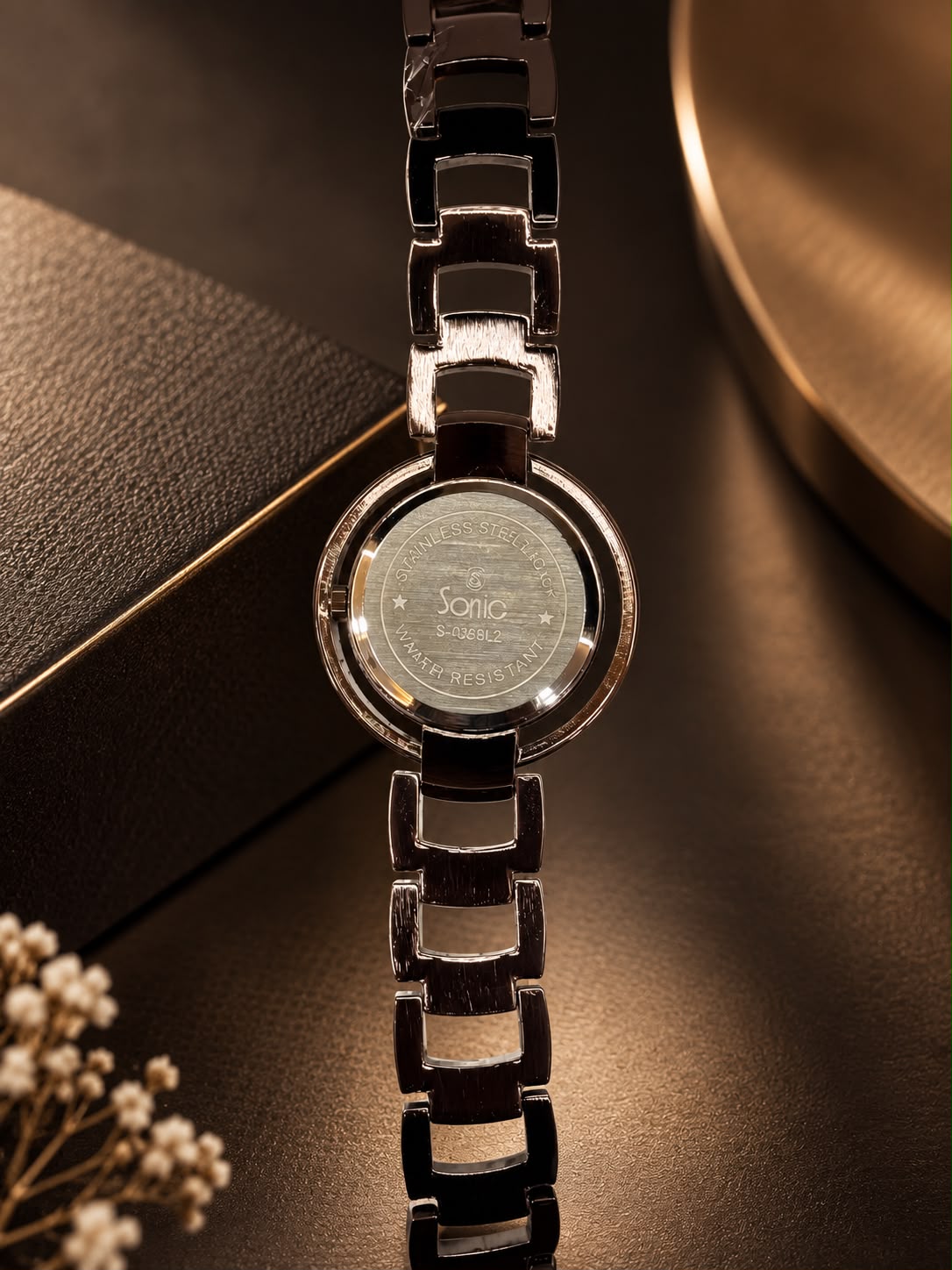 Sonic Ring Dial Ladies Watches_Coffee Brown
